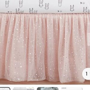 Pottery Barn Pink and White Bedding Set